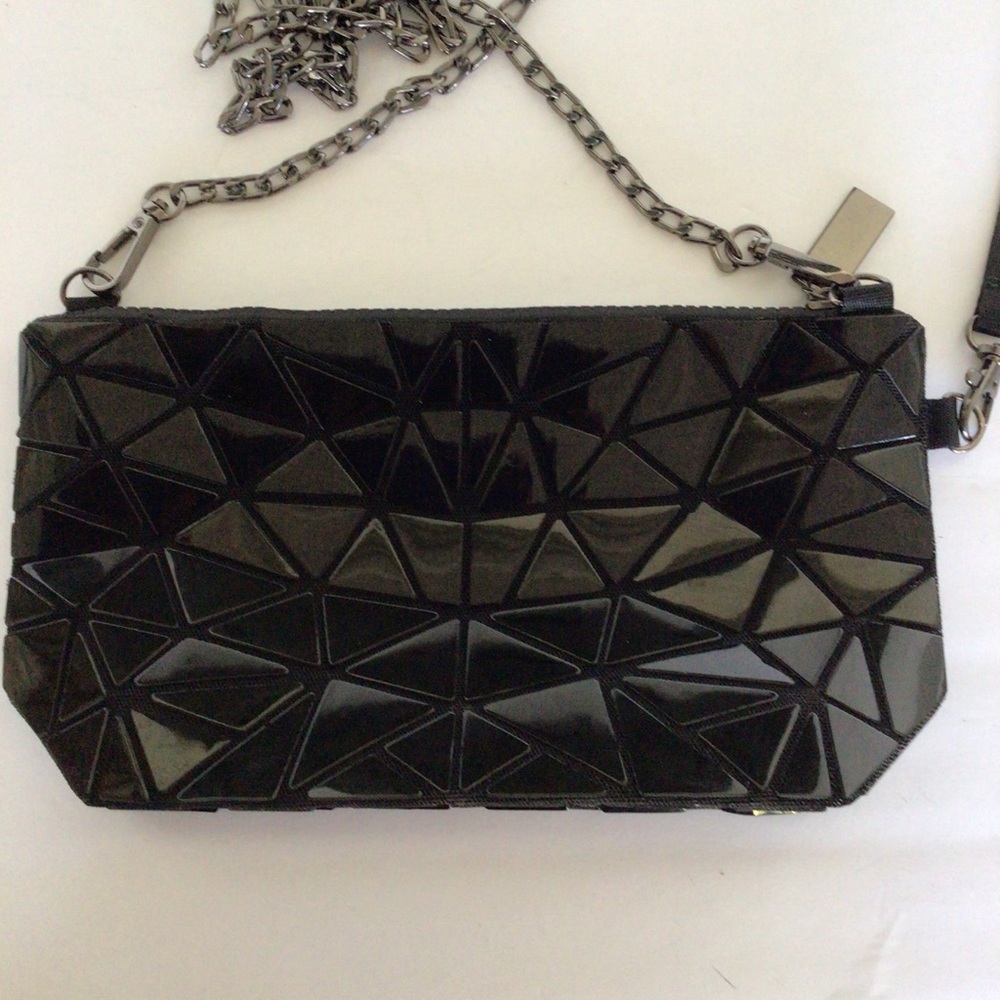 EMILIO PEPE BLACK ORIGAMI CHAIN BAG CLUTCH